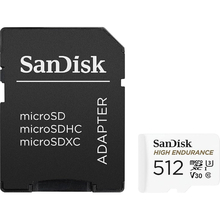 Карта памяти SANDISK microSDXC 512GB High Endurance class 10 UHS-1 U3 + адаптер SD (SDSQQNR-512G-GN6IA)