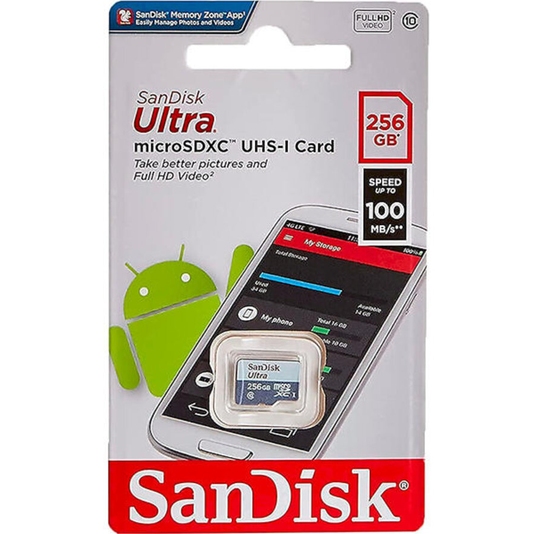 Карта памяти SANDISK microSDXC 256GB Ultra class 10 UHS-1 (SDSQUNR-256G-GN3MN) Тип карты micro-SDXC