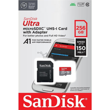 Карта памяти SANDISK microSDXC 256GB Ultra class 10 UHS-1 + адаптер SD (SDSQUAC-256G-GN6MA)