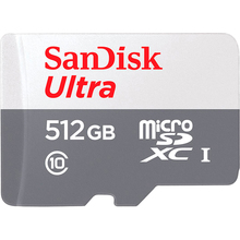 Флеш карта Карта памяти SANDISK microSDXC 512GB Ultra Class 10 UHS-I (SDSQUNR-512G-GN3MN)