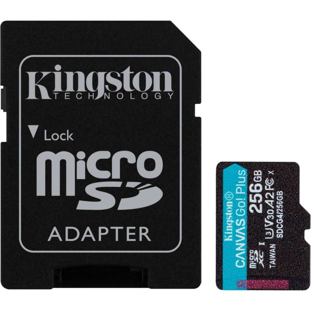 Карта памяти KINGSTON microSD 256 GB C10 UHS-I U3 A2 V30 + SD (SDCG4/256GB) Карта памяти KINGSTON microSD 256 GB C10 UHS-I U3 A2 V30 + SD (SDCG4/256GB)
