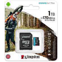 Карта памяти KINGSTON microSD 1TB C10 UHS-I U3 A2 V30 + SD (SDCG4/1TB)