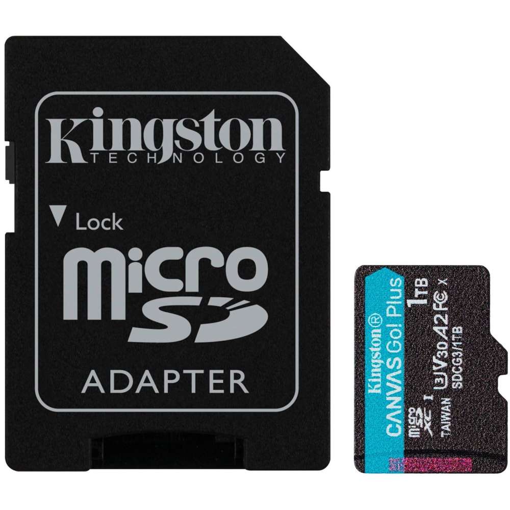 Карта памяти KINGSTON microSD 1TB C10 UHS-I U3 A2 V30 + SD (SDCG4/1TB) Карта памяти KINGSTON microSD 1TB C10 UHS-I U3 A2 V30 + SD (SDCG4/1TB)