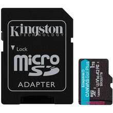 Карта памяти KINGSTON microSD 1TB C10 UHS-I U3 A2 V30 + SD (SDCG4/1TB)