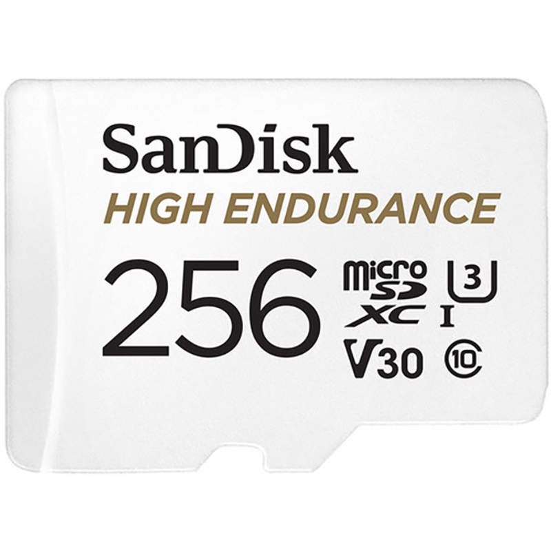 Карта памяти SANDISK microSDXC UHS-1 U3 High Endurance 256Gb Class 10 U3 V30 (SDSQQNR-256G-GN6IA)