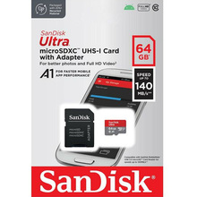 Карта пам'яті SanDisk microSDXC Ultra 64GB Class 10 UHS-I A1 (SDSQUAB-064G-GN6MA)