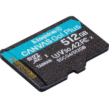 Карта пам'яті KINGSTON MicroSDXC 512GB UHS-I/U3 Class 10 Canvas Go! Plus (SDCG4/512GBSP)