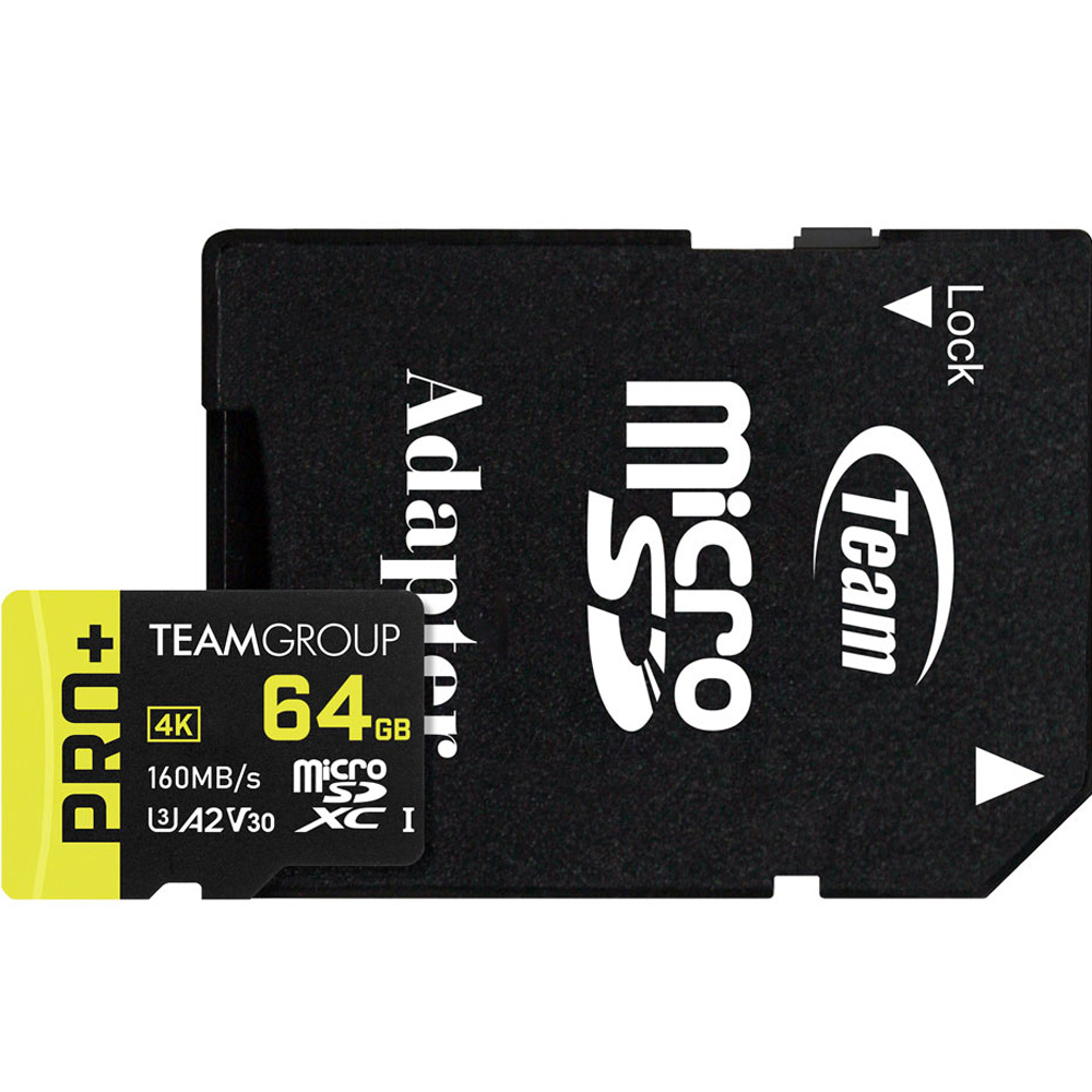 Карта памяти TEAM MicroSDXC 64GB UHS-I/U3 Class 10 Pro+ + SD (TPPMSDX64GIA2V3003) Карта памяти TEAM MicroSDXC 64GB UHS-I/U3 Class 10 Pro+ + SD (TPPMSDX64GIA2V3003)
