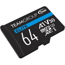 Карта памяти TEAM Elite MicroSDXC 64GB UHS-I/U3 Class 10 Black (TEAUSDX64GIV30A103)
