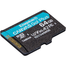 Карта пам'яті KINGSTON microSDXC 64GB Canvas Go Plus Gen4 A2 U3 V30 (SDCG4/64GBSP)