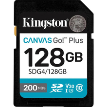 128 гб Карта пам'яті KINGSTON SDXC 128GB Canvas Go Plus C10 UHS-I U3 V30 (SDG4/128GB)