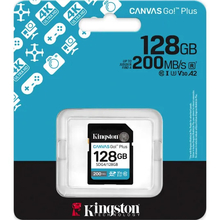 Карта памяти KINGSTON SDXC 128GB Canvas Go Plus C10 UHS-I U3 V30 (SDG4/128GB)