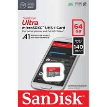 Карта пам'яті SANDISK microSDXC 64GB Ultra C10 UHS-I (SDSQUAB-064G-GN6MN)