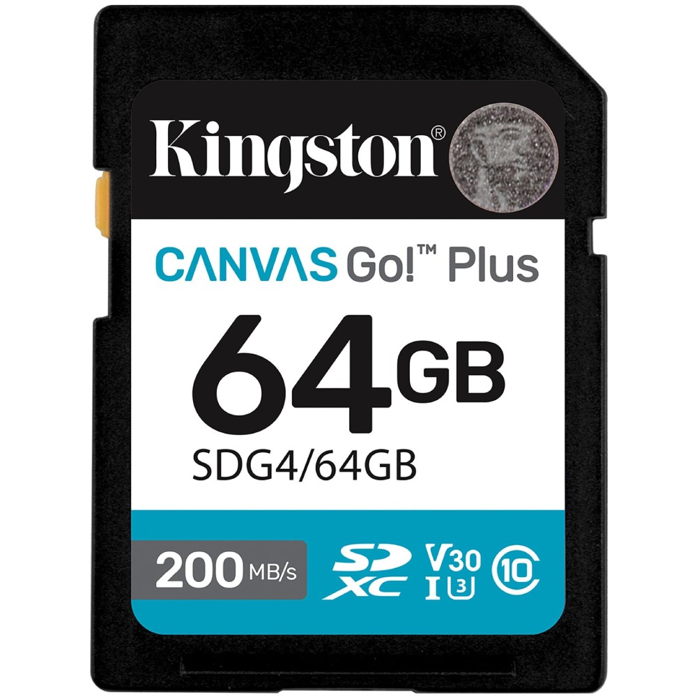 Карта пам'яті Kingston SDXC (UHS-1 U3) Canvas Go! Plus 64Gb class 10 A2 V30 (SDG4/64GB)