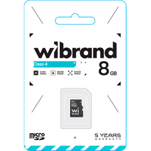 Карта пам'яті WIBRAND micro-SDHC 8GB Class 4 (WICDC4/8GB)