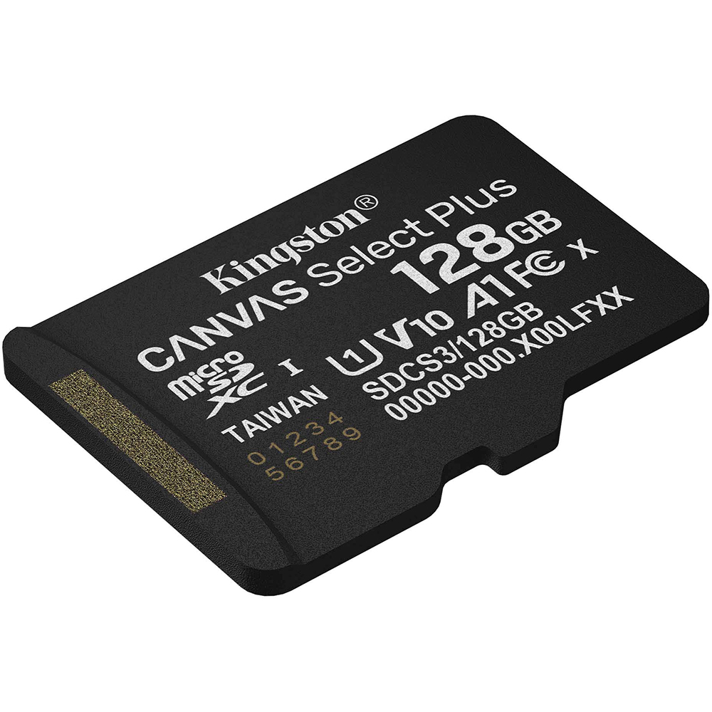 Карта пам'яті KINGSTON microSDXC 128GB Canvas Select Plus Gen3 Class 10 UHS-I U1 V10 A1 (SDCS3/128GBSP) Тип карти micro-SDXC