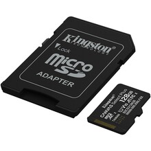 Карта пам'яті KINGSTON microSDXC 128Gb Canvas Select Plus Gen3 Class 10 UHS-I U1 V10 A1 + SD-adapter (SDCS3/128GB)