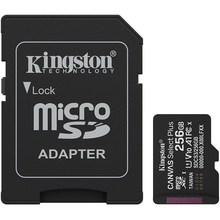 Карта пам'яті KINGSTON microSDXC 256GB Canvas Select Plus Gen3 Class 10 UHS-I U1 V10 A1 + SD-adapter (SDCS3/256GB)