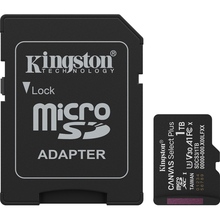 Карта памяти KINGSTON microSDXC 1Tb Canvas Select Plus Gen3 class 10 UHS-1 U3 А1 V30 + adapter SD (SDCS3/1TB)