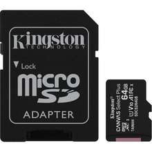 Карта памяти Kingston microSDXC 64Gb Canvas Select Plus Class 10 UHS-I U1 V10 A1 + SD-адаптер (SDCS3/64GB)