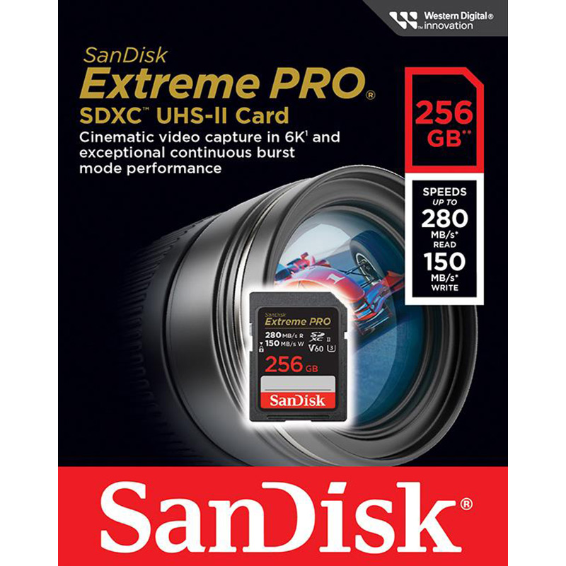 Покупка Карта пам'яті SANDISK SD 256GB C10 UHS-II U3 Extreme Pro V60 (SDSDXEP-256G-GN4IN)