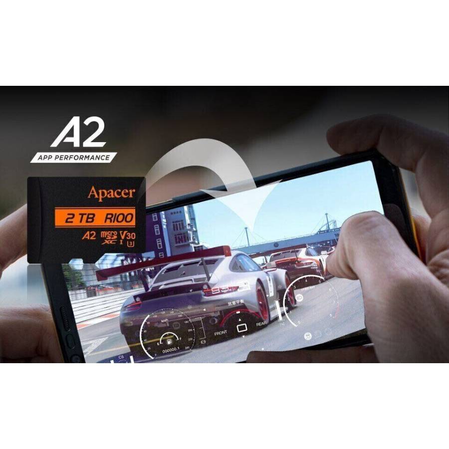 Карта памяти APACER 256GB MicroSDXC UHS-I/U3 (AP256GMCSX10U8-R) Скорость чтения 100