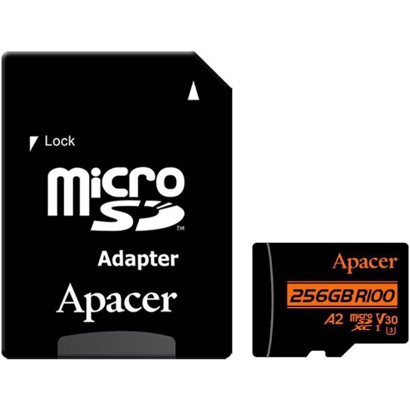 Карта памяти APACER 256GB MicroSDXC UHS-I/U3 (AP256GMCSX10U8-R)