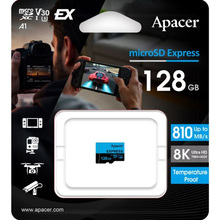 Карта пам'яті APACER microSDXC Express UHS-I U3 V30 A1 128GB (AP128GMCEXG3X17-RA)