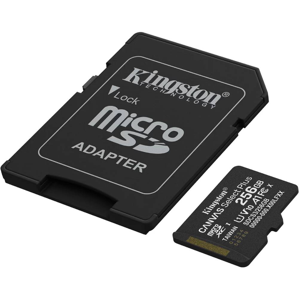 Карта памяти KINGSTON MicroSDXC 256Gb Canvas Select+Gen3 150MB/s A1 (SDCS3/256GB) Тип карты micro-SDXC