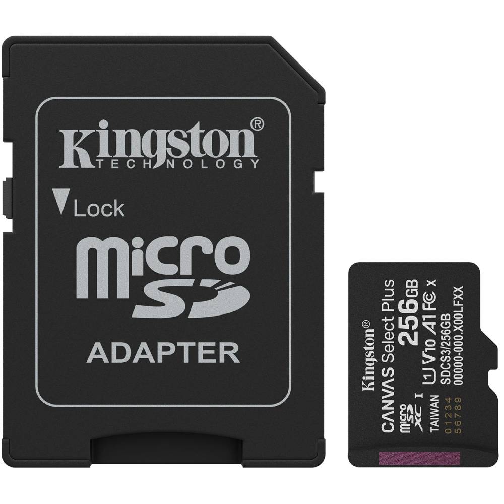 Карта памяти KINGSTON MicroSDXC 256Gb Canvas Select+Gen3 150MB/s A1 (SDCS3/256GB)