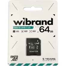 Карта пам'яті WIBRAND micro-SDXC UHS-1 U3 64Gb (WICDXU3/64GB-A)