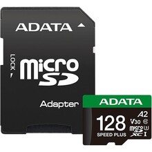 Карта пам'яті A-DATA microSDXC 128 GB Speed Plus Class 10/U3 (UD128GUI3V30A2SP-RA1)