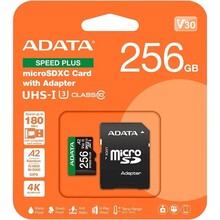 Карта пам'яті A-DATA microSDXC 256 GB Speed Plus Class 10/U3 (UD256GUI3V30A2SP-RA1)