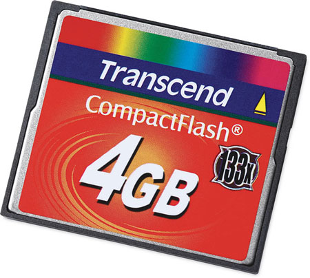 Карта памяти TRANSCEND Compact Flash 4 GB 133X (TS4GCF133)