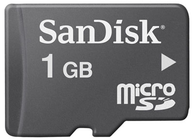 Карта пам'яті SANDISK microSD 1Gb (TransFlash)