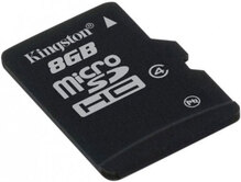 Карта памяти KINGSTON microSD 8 GB (Class 4) Single-Pack Card