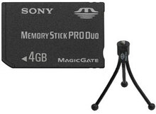 Карта пам'яті SONY Memory Stick Pro Duo 4GB + штатив