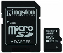 Карта памяти KINGSTON microSD 16 GB Class 2