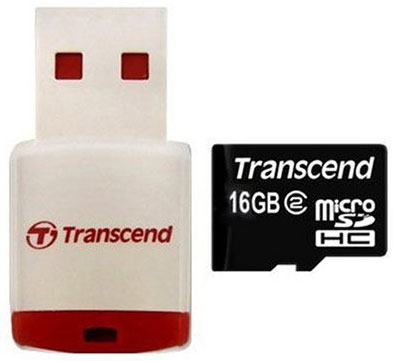 карта памяти TRANSCEND microSDHC 16 GB Class 2