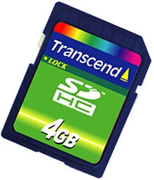 Карта памяти TRANSCEND SDHC 4 GB CLASS 4 (TS4GSDHC4)