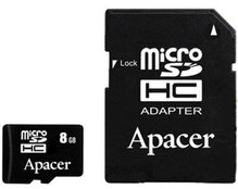 Карта пам'яті APACER 8GB microSDHC Class2 with SD adapter