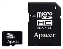 Карта памяти APACER 16GB microSDHC Class2 with SD adapter