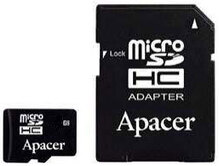 Карта пам'яті APACER 4GB microSDHC Class2 with SD adapter