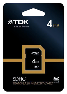 Карта памяти TDK CARD SDHC 4GB (CLASS 4)