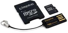 Карта пам'яті KINGSTON microSDHC 4GB Class 4 + SD ADAPTER + USB READER