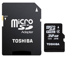 Карта памяти TOSHIBA microSDHC 32GB Class 4