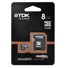 Карта пам'яті TDK CARD microSDHC 8Gb w/ SD adapter (class 10)