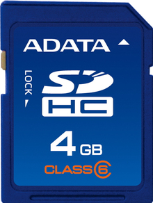 Карта пам'яті A-DATA SDHC 4Gb Class 6