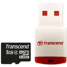 Карта памяти TRANSCEND microSDHC 8GB Class 4