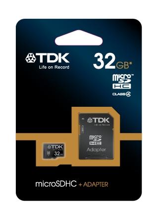 Карта памяти TDK CARD microSDHC 32Gb w/ SD adapter (class 4)